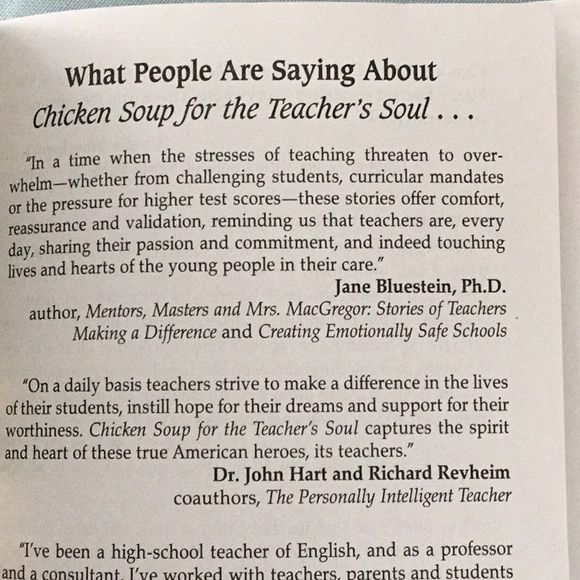 Chicken Soup for the Teacher’s Soul by Canfield - Picture 4 of 7